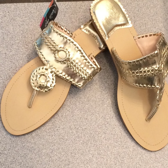 Charlie Paige Gold Sandals - Picture 2 of 4